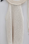 SWAYING/KNIT crochet collar strappy vest SW24SS1T21 white